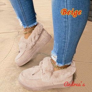 Women Suede Bootie Slippers
